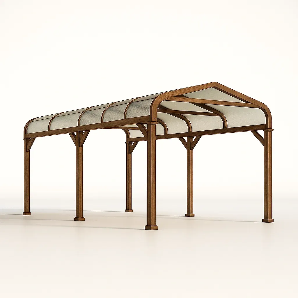 Tettoie in legno e policarbonato 500x300 cm