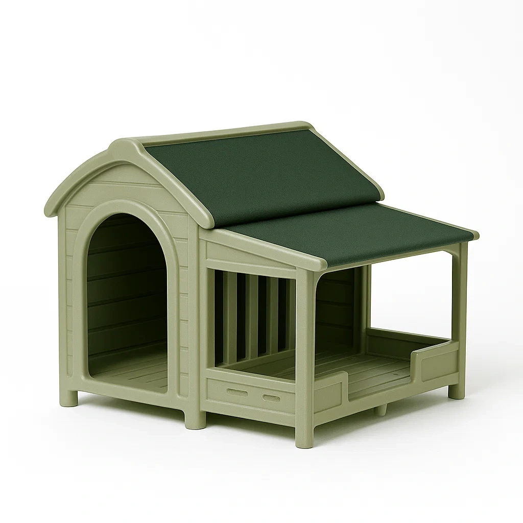 Cuccie in plastica verde chiaro e verde scuro 75x55x65 cm