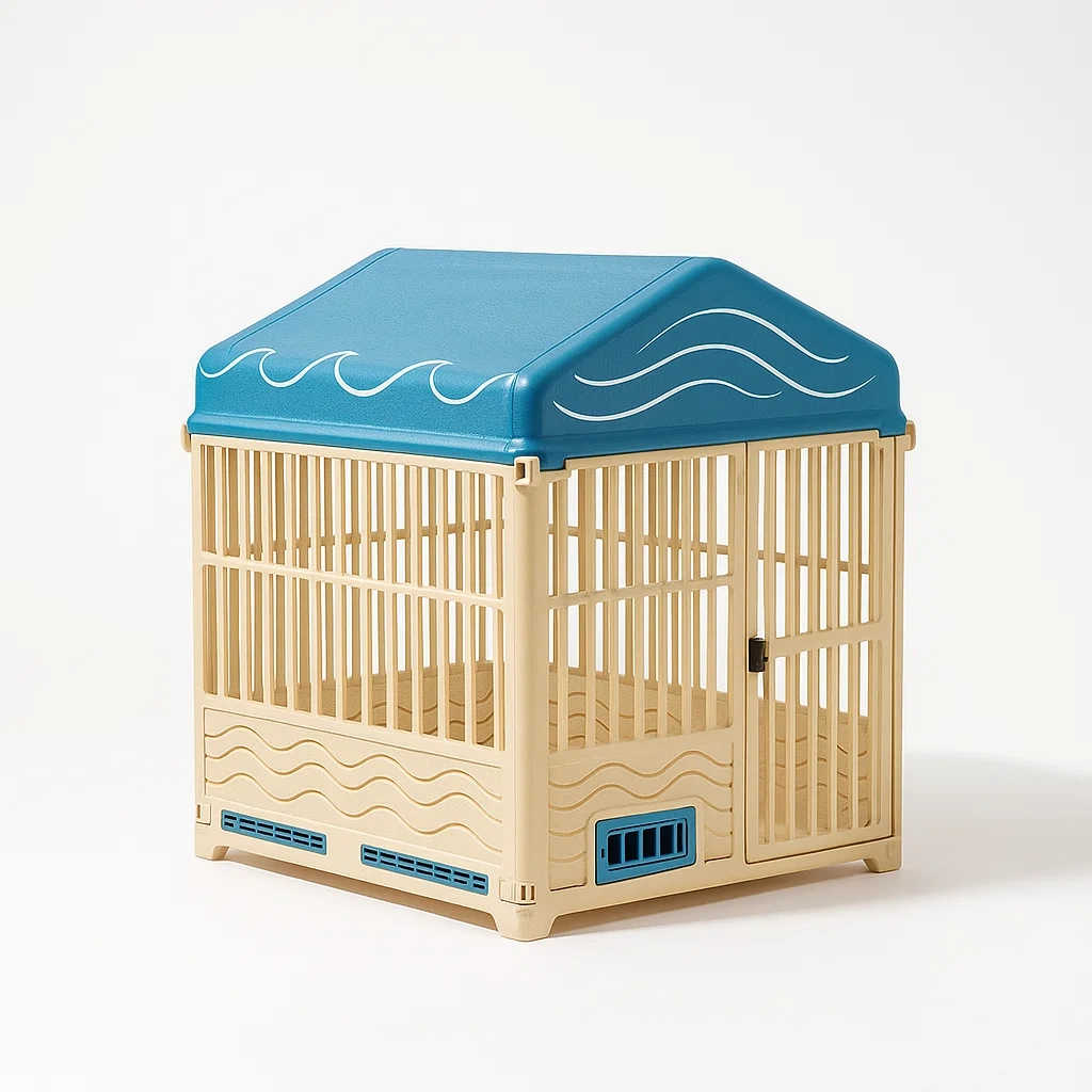 Recinzioni per animali in plastica PP con tetto blu 70x55x60 cm