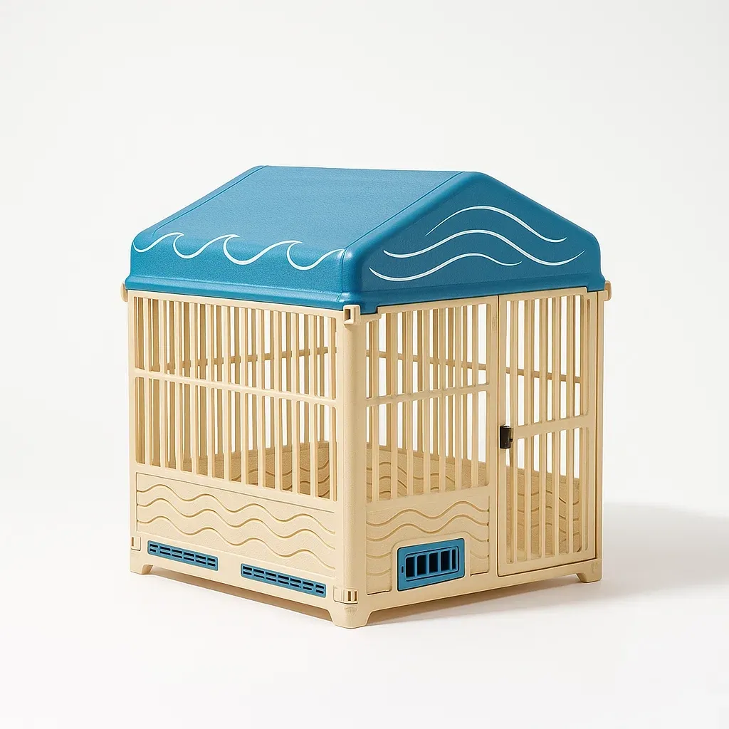 Recinzioni per animali in plastica PP con tetto blu 70x55x60 cm