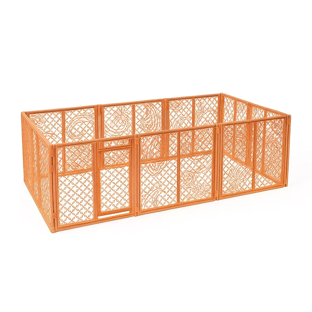 Recinzioni per animali in plastica arancione 140x70x60 cm