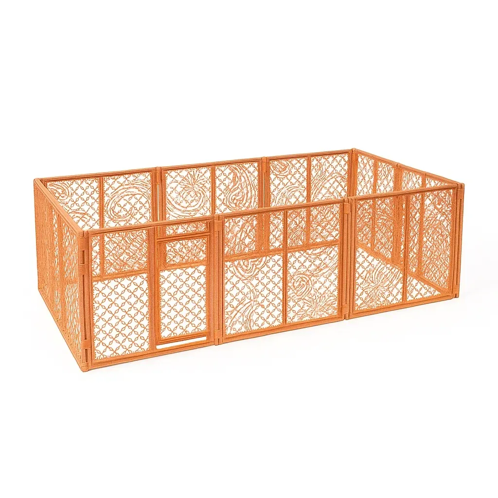 Recinzioni per animali in plastica arancione 140x70x60 cm