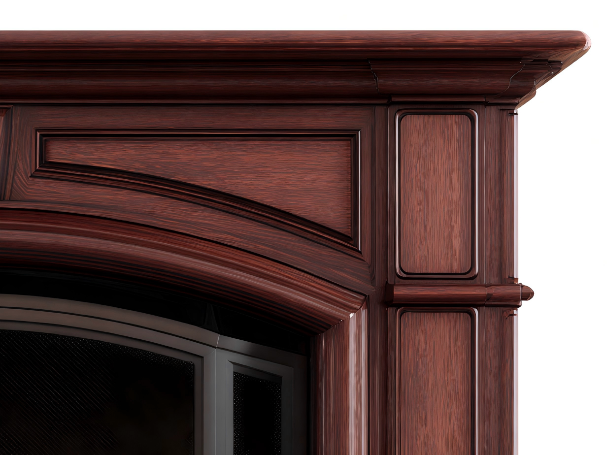 Cheminée à gaz décorative en bois 140x40x110 cm - marron rouge/noir - style classique