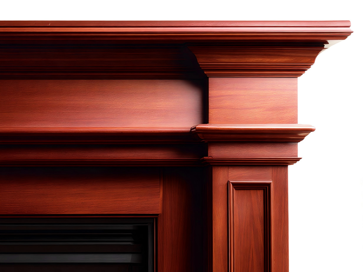 Cheminée au gaz bois 135x48x110 cm - marron/noir - style classique