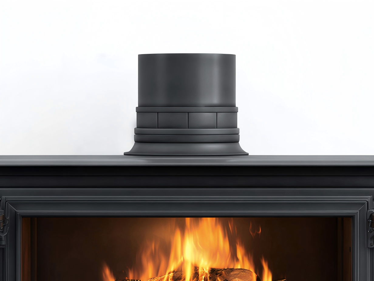 Poêle à bois acier 78x55x92 cm - noir - chauffage domestique