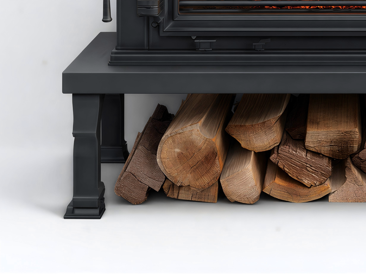 Poêle à bois acier 78x55x92 cm - noir - chauffage domestique