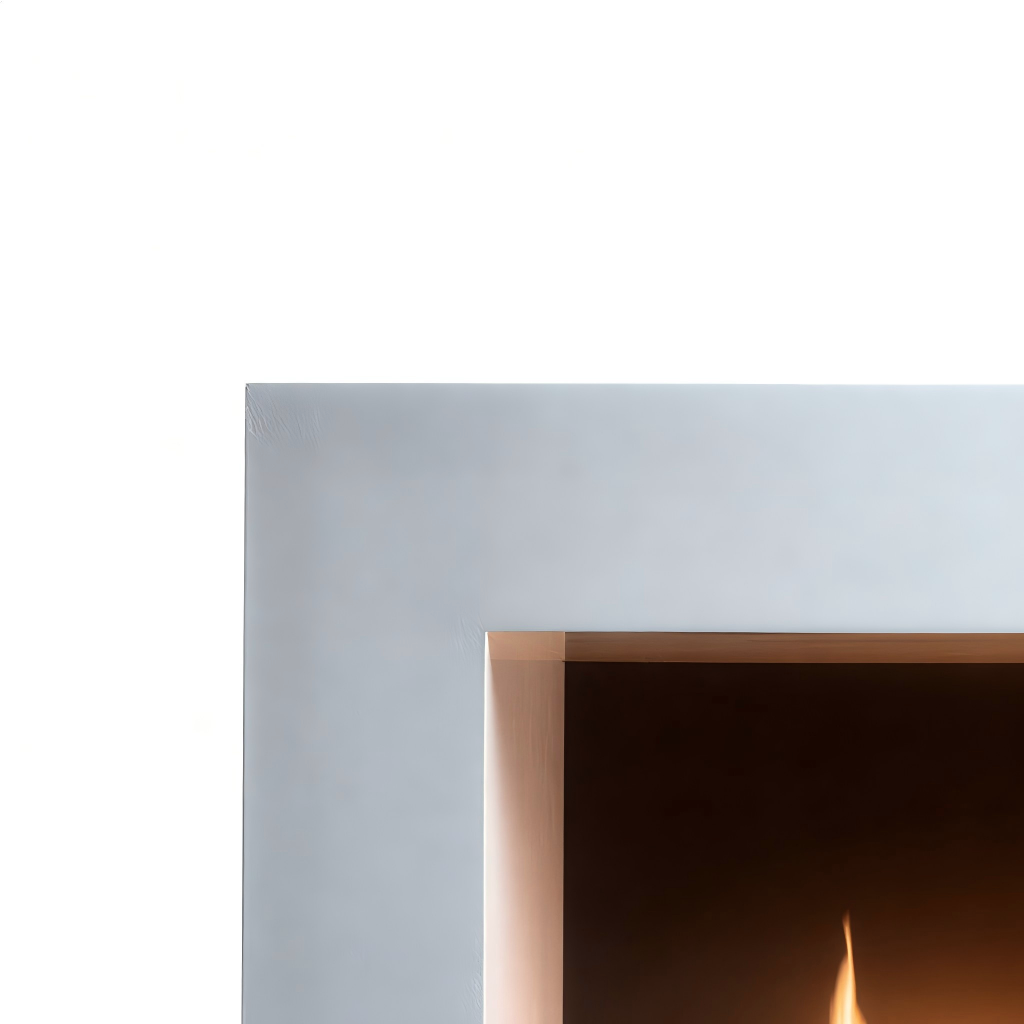 Cheminée au bioéthanol - structure moderne 90x28x85 cm - blanc - design minimaliste