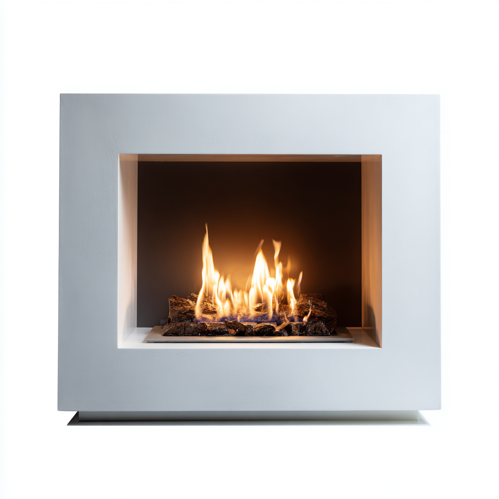Cheminée au bioéthanol - structure moderne 90x28x85 cm - blanc - design minimaliste
