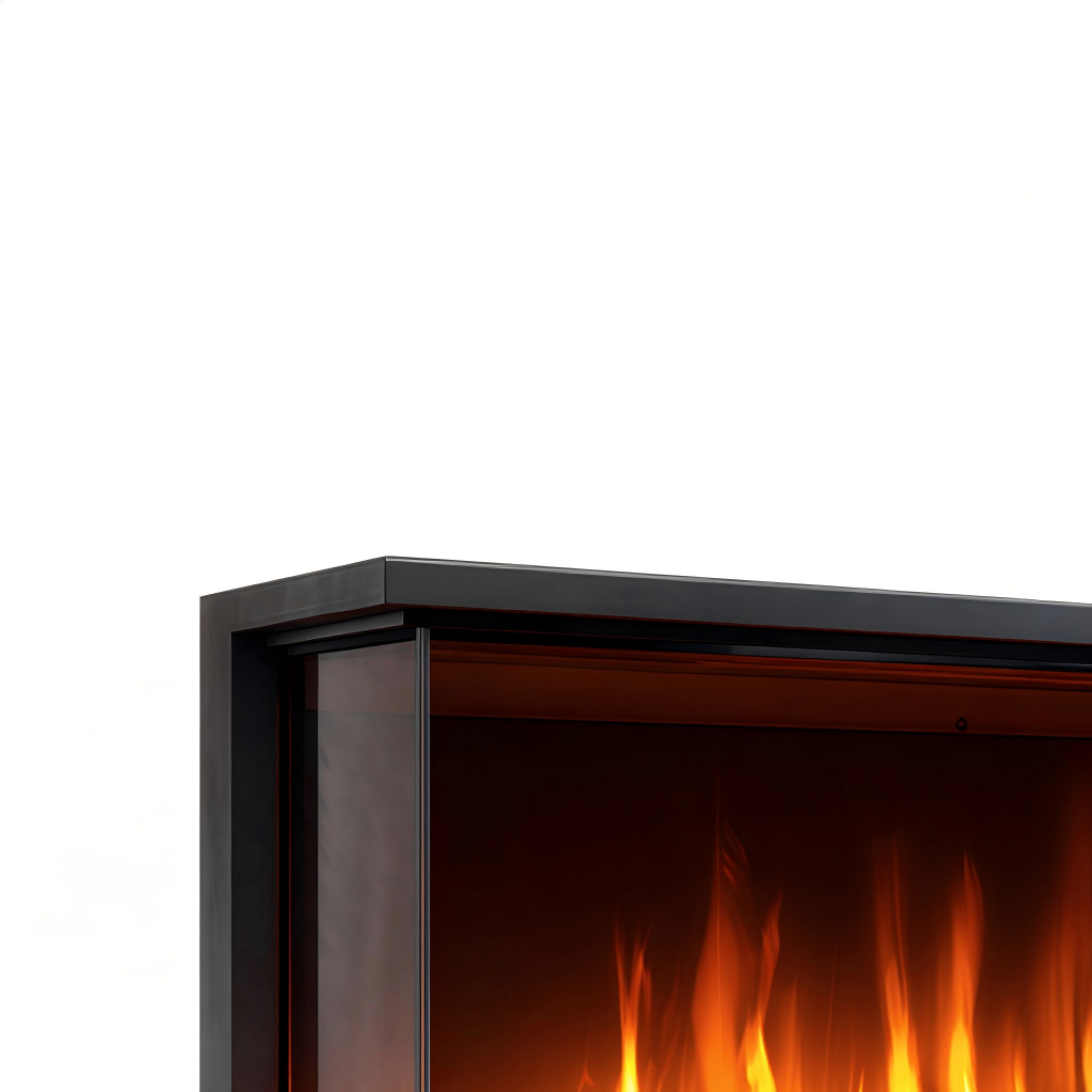 Cheminée électrique 150x22x62 cm - noir - effet flamme LED panoramique