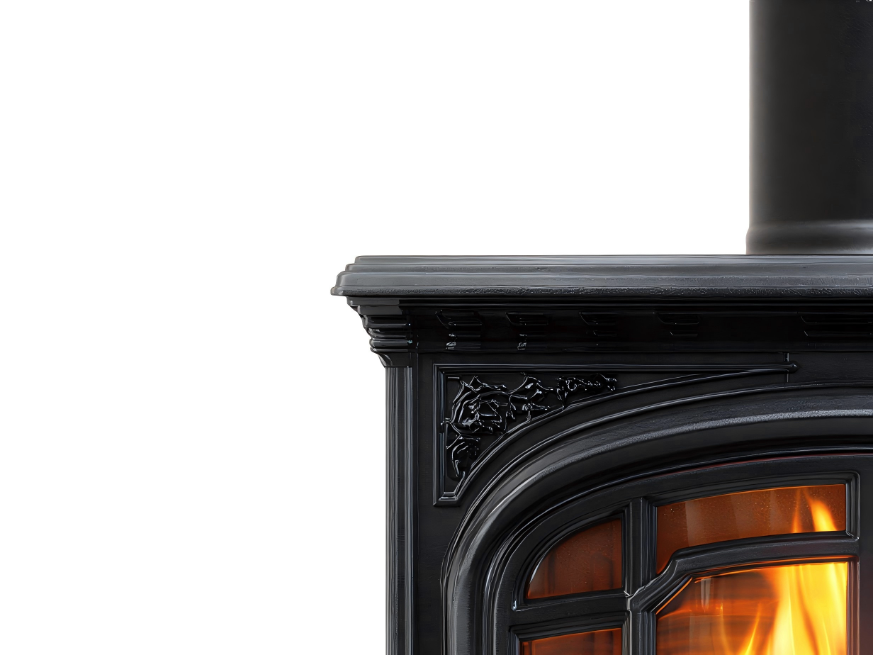 Poêle à bois acier 65x50x85 cm - noir - chauffage domestique