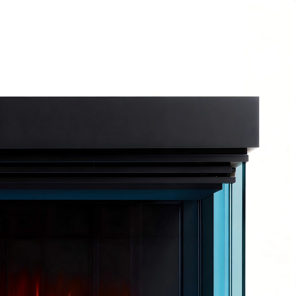 Cheminée électrique 110x22x95 cm - noir - effet flamme LED réaliste