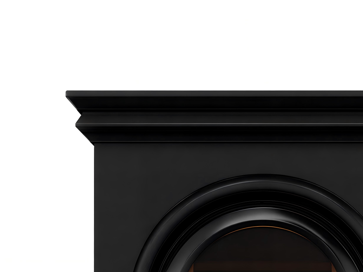 Cheminée à gaz - métal 80x35x85 cm - noir - style classique