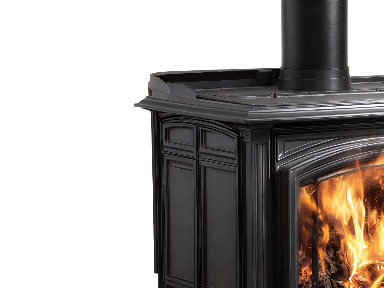 Poêle à bois acier 75x55x85 cm - noir - chauffage domestique