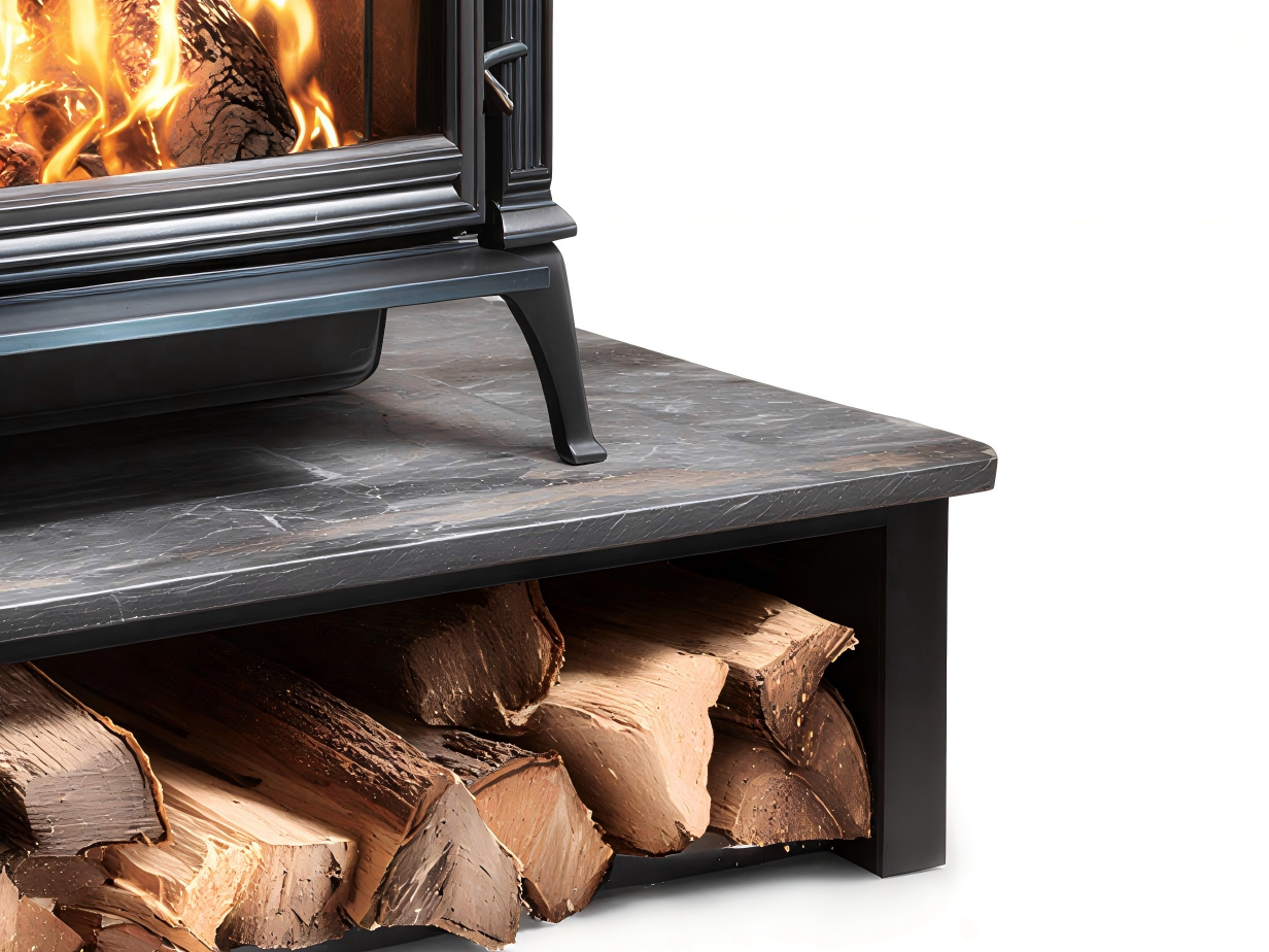 Poêle à bois acier 75x55x85 cm - noir - chauffage domestique