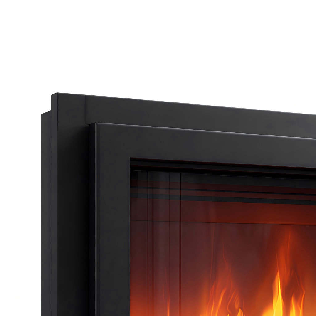 Cheminée électrique murale 100x15x50 cm - noir - effet flamme LED décoratif