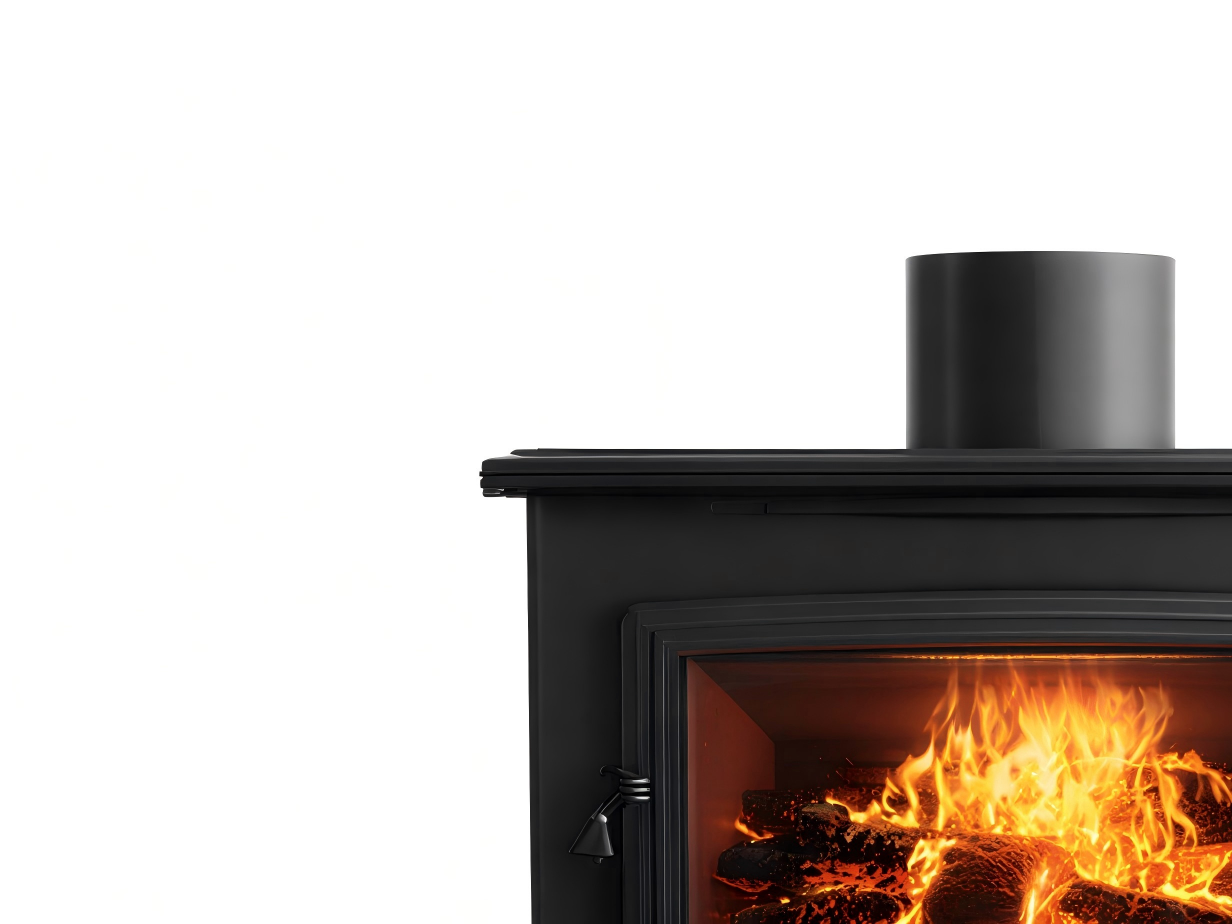 Poêle à bois acier 82x54x88 cm - noir - chauffage domestique traditionnel