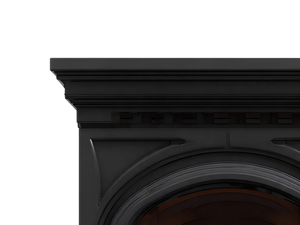 Cheminée à gaz - métal 75x40x90 cm - noir - style classique