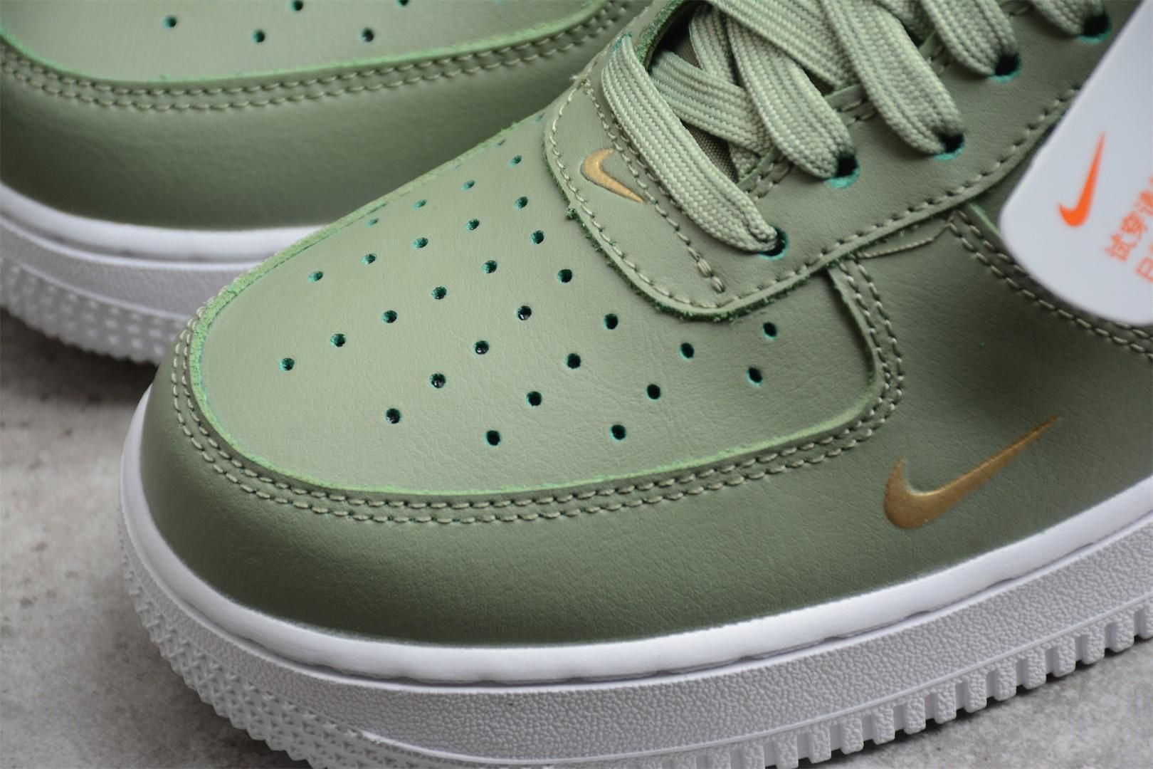 Air Force 1 AF1 Low Double Swoosh - Olive Gold Black