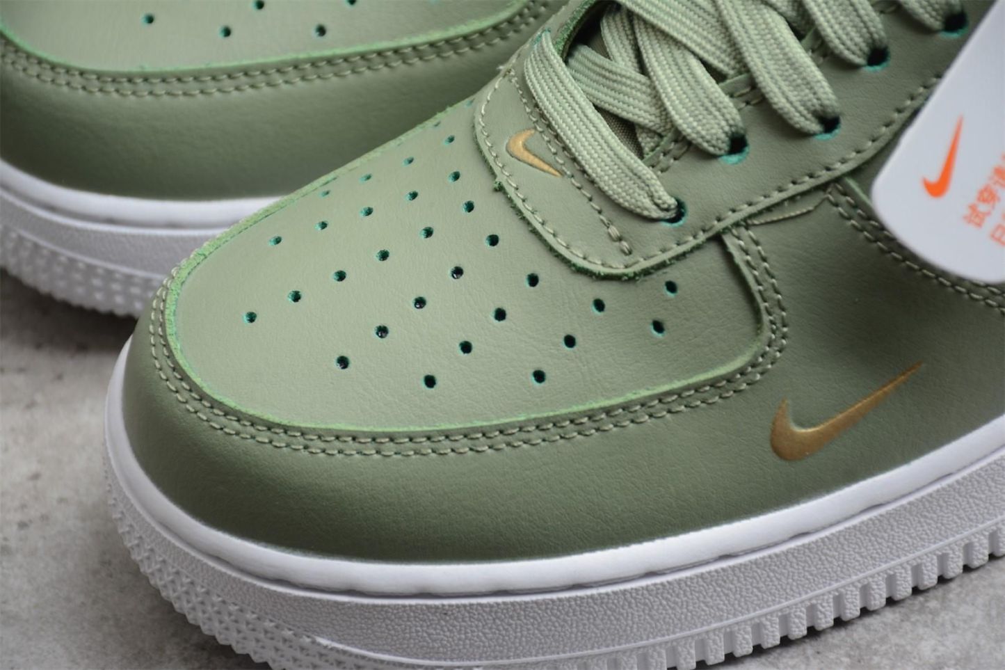 Air Force 1 AF1 Low Double Swoosh - Olive Gold Black