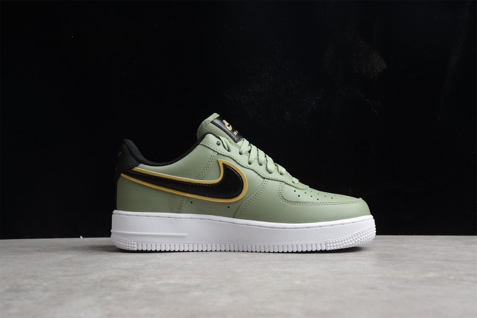 Air Force 1 AF1 Low Double Swoosh - Olive Gold Black