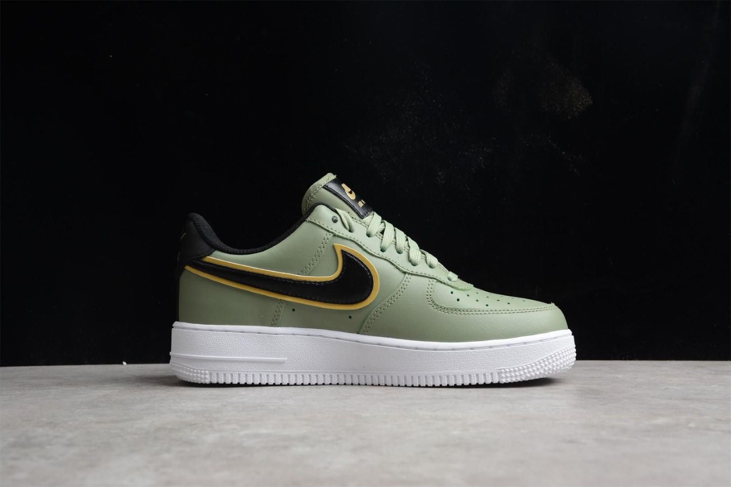 Air Force 1 AF1 Low Double Swoosh - Olive Gold Black