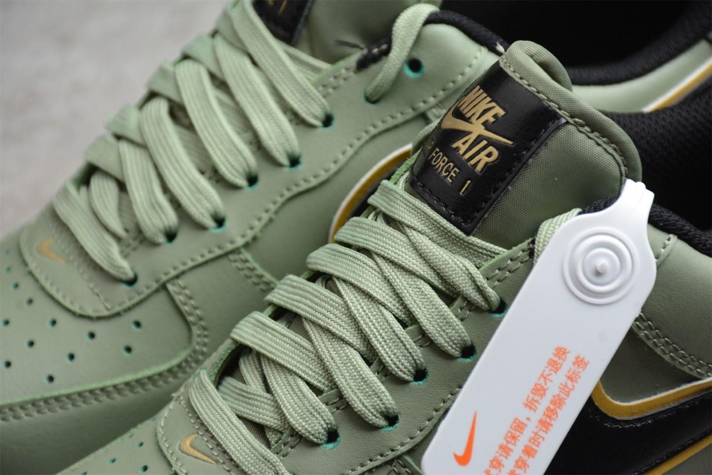 Air Force 1 AF1 Low Double Swoosh - Olive Gold Black