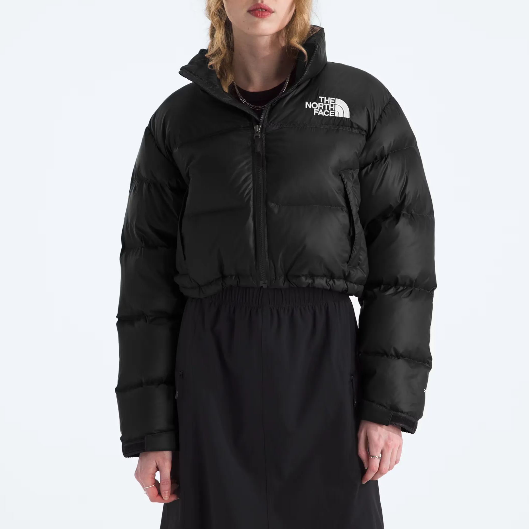 Women’s Nuptse Short Jacket-TNF Black/TNF Black/Recycled down