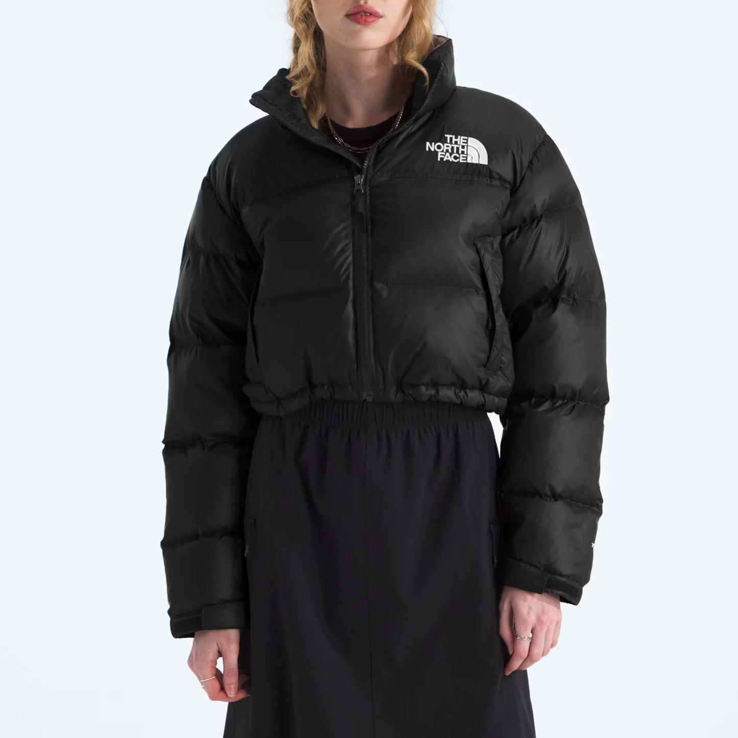 Women’s Nuptse Short Jacket-TNF Black/TNF Black/Recycled down