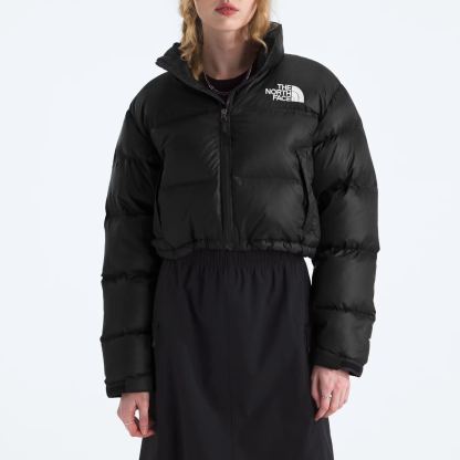 Women’s Nuptse Short Jacket-TNF Black/TNF Black/Recycled down