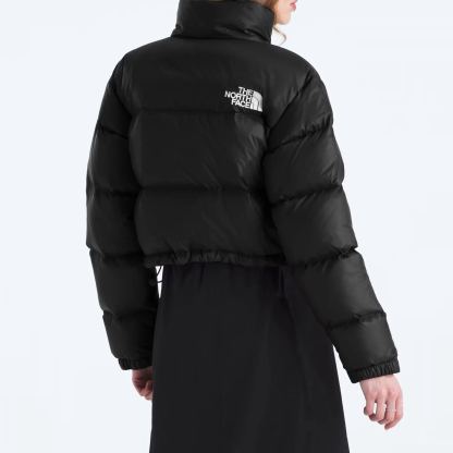 Women’s Nuptse Short Jacket-TNF Black/TNF Black/Recycled down