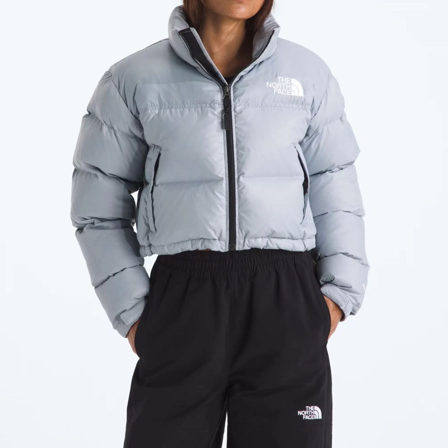 Women’s Nuptse Short Jacket-Blue Flax