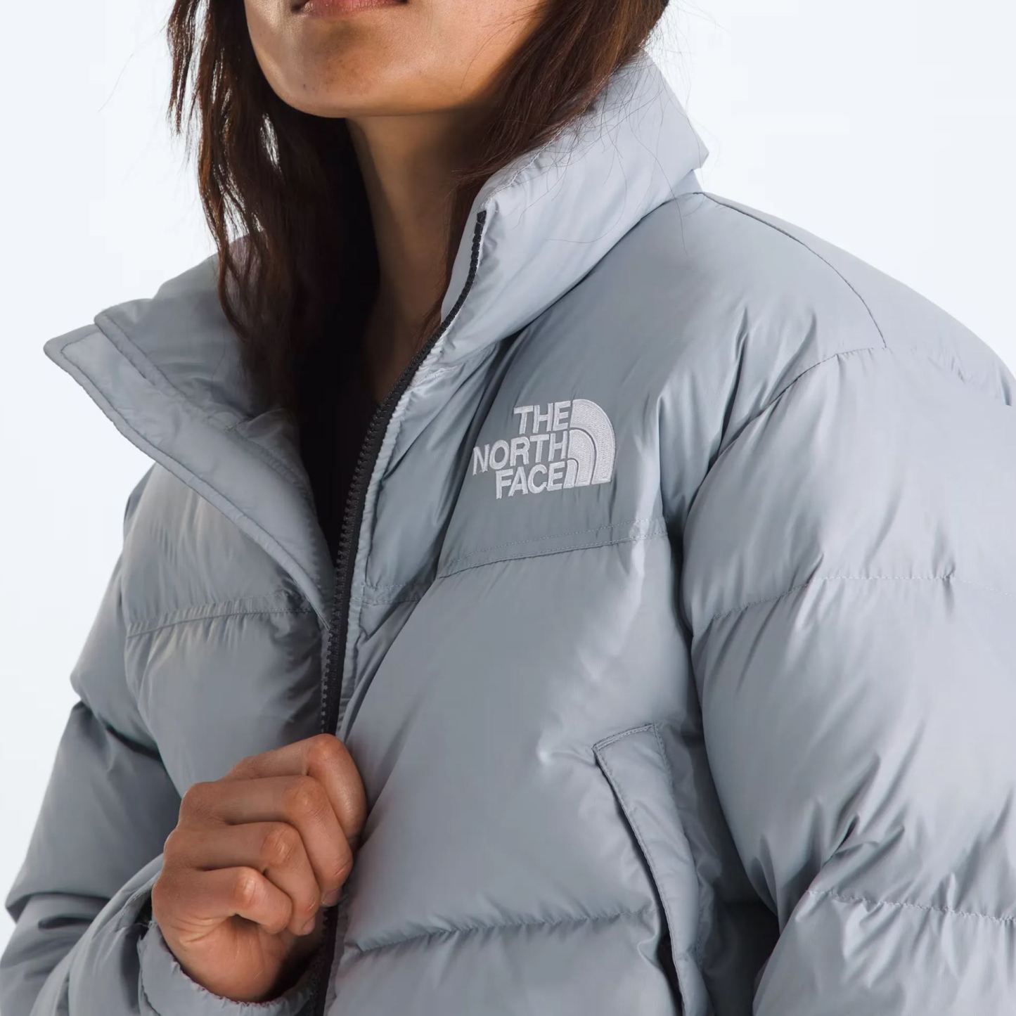 Women’s Nuptse Short Jacket-Blue Flax
