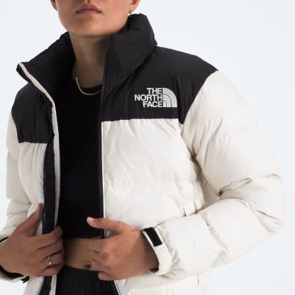 [Copy]Women’s Retro Nuptse Jacket-White Dune/TNF Black/Recycled Down