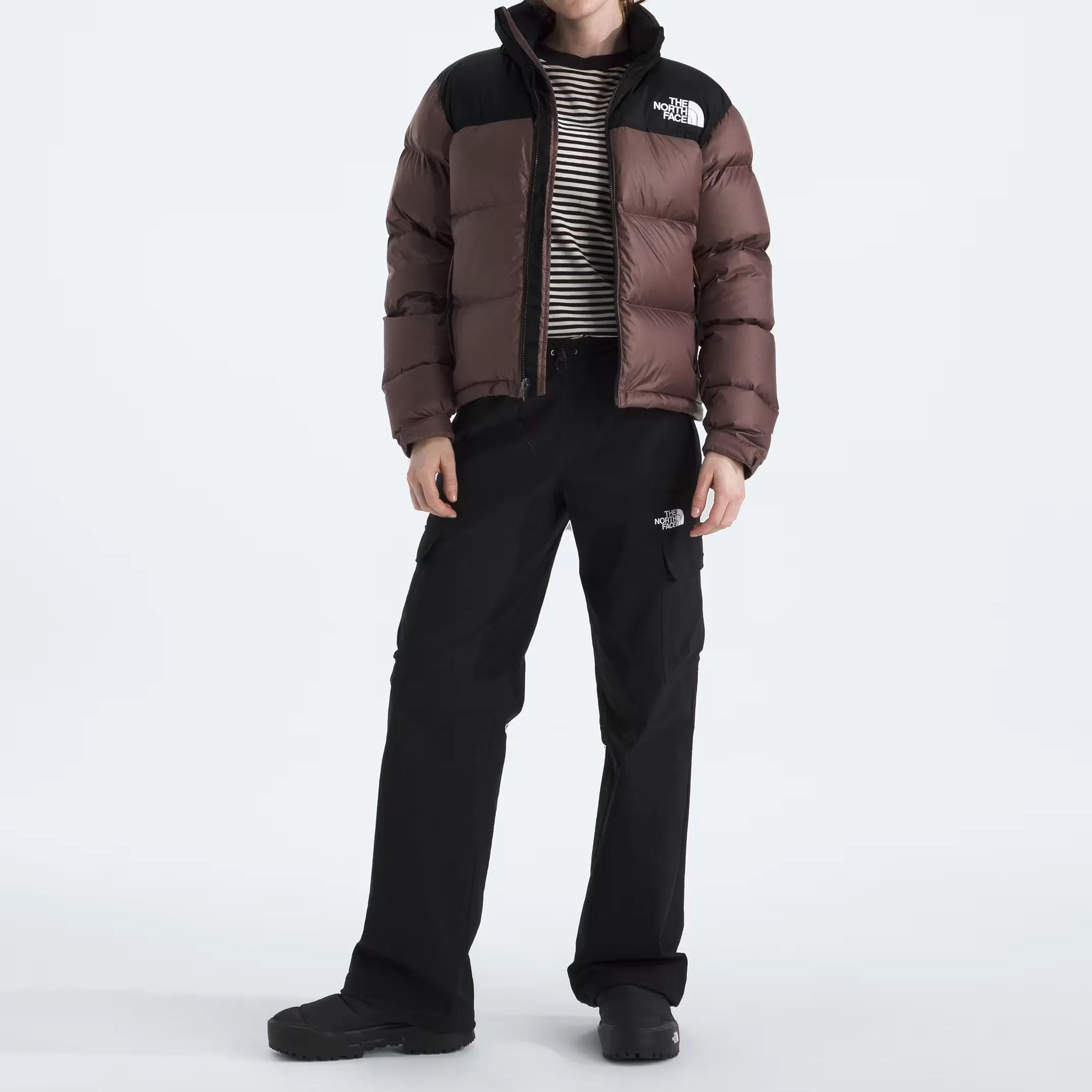 Women’s Retro Nuptse Jacket-Tawny Quartz/TNF Black