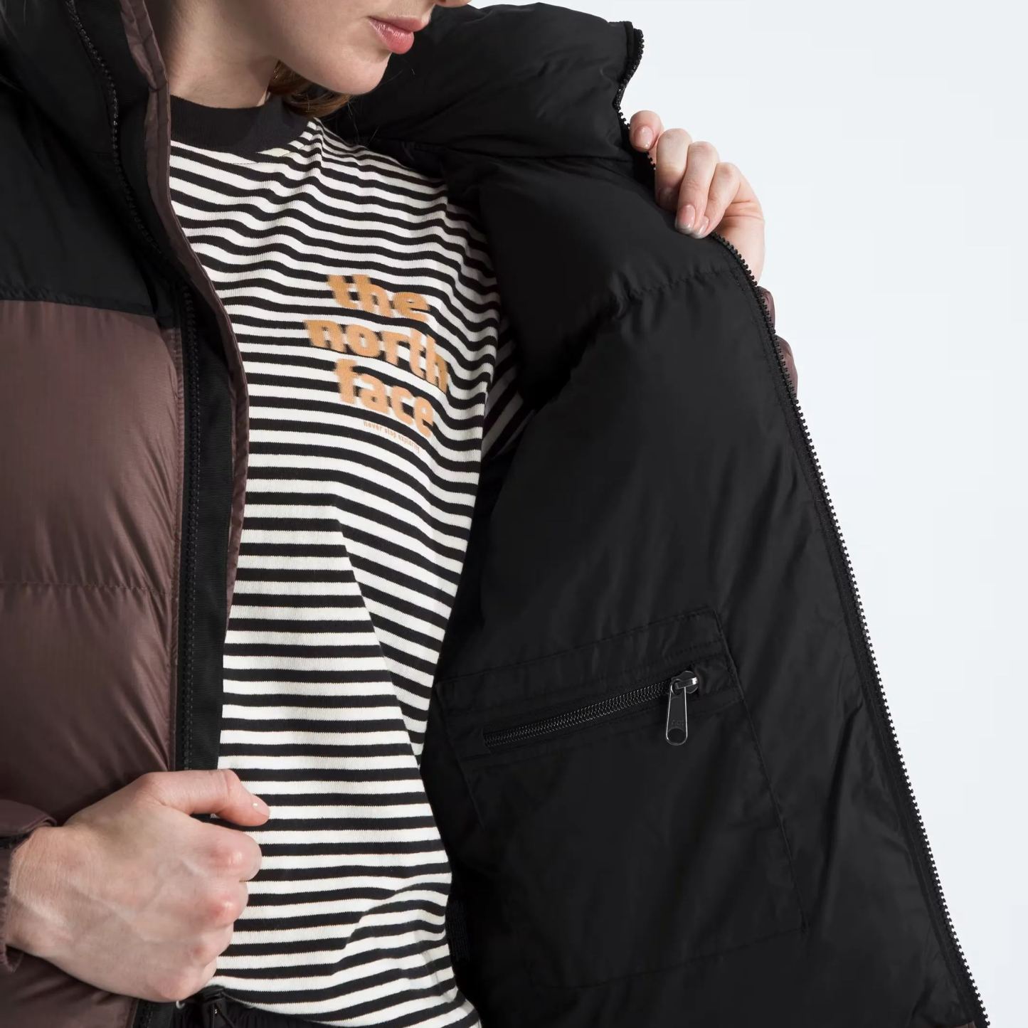 Women’s Retro Nuptse Jacket-Tawny Quartz/TNF Black