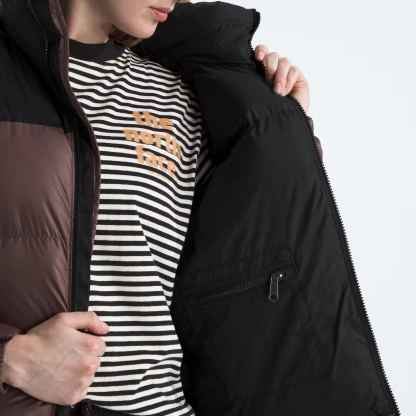 Women’s Retro Nuptse Jacket-Tawny Quartz/TNF Black