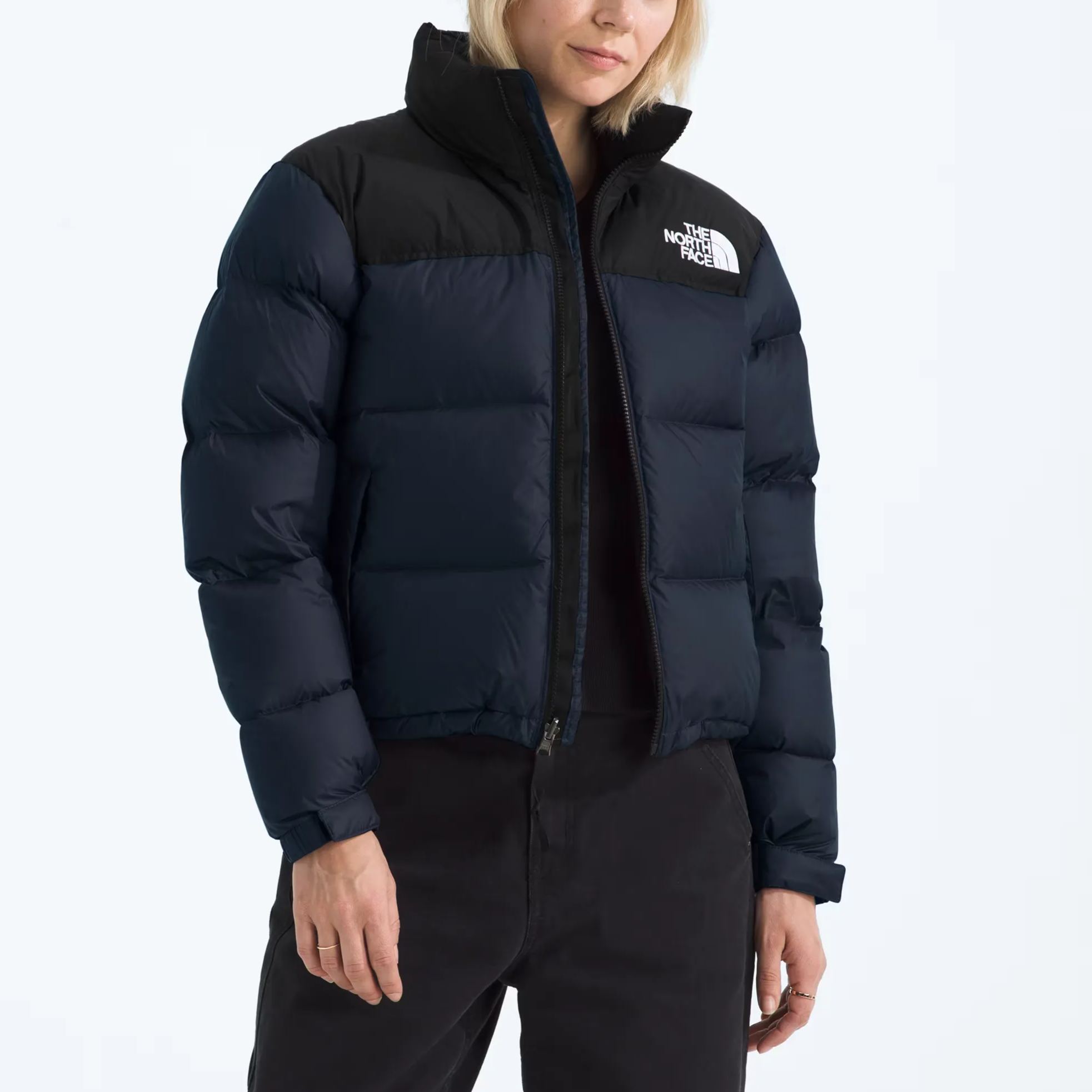 Women’s Retro Nuptse Jacket-Summit Navy/TNF Black/Recycled Down