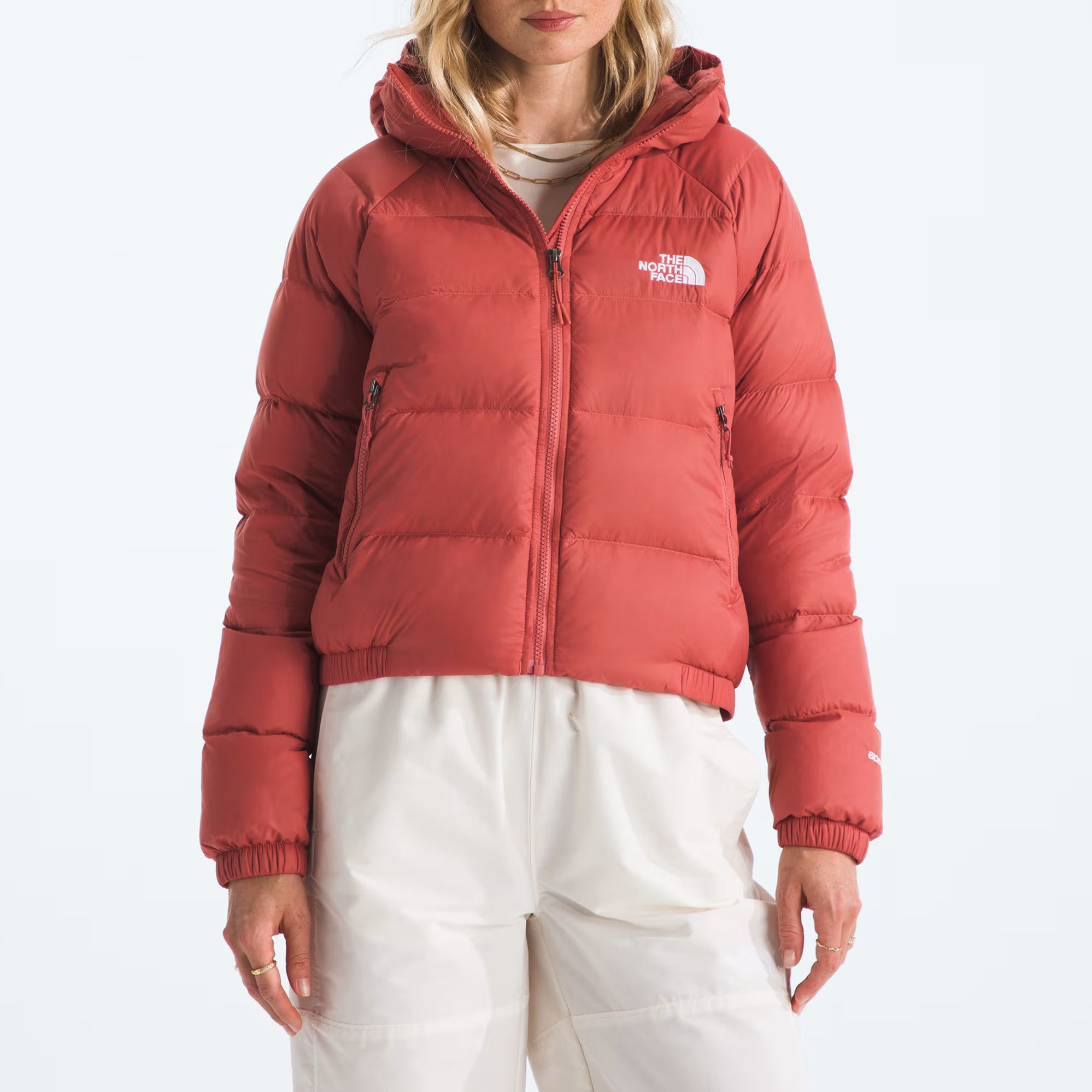 Women's Short Down Hoodie-Mars Dust