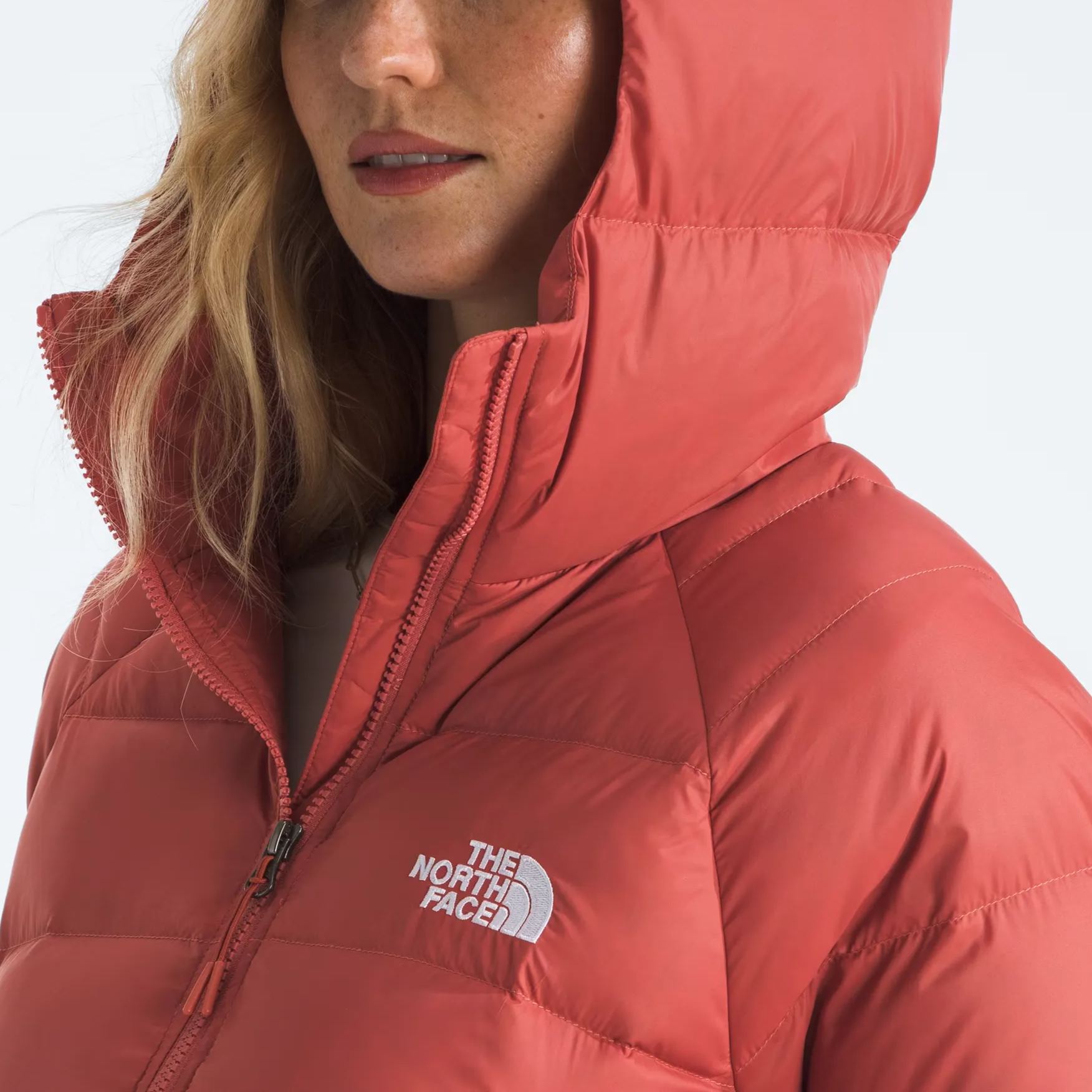 Women's Short Down Hoodie-Mars Dust