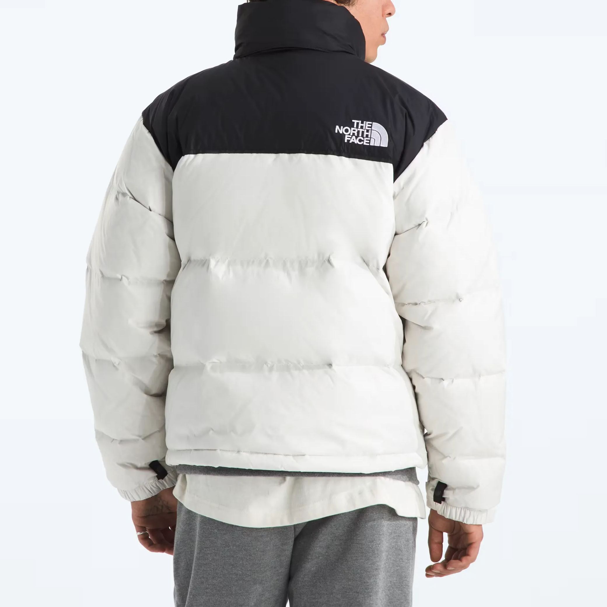 Men’s Retro Nuptse Jacket-White Dune/TNF Black/Recycled Down