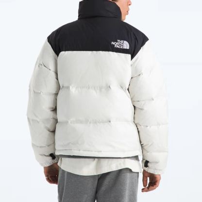 Men’s Retro Nuptse Jacket-White Dune/TNF Black/Recycled Down