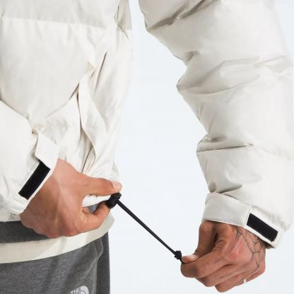 Men’s Retro Nuptse Jacket-White Dune/TNF Black/Recycled Down