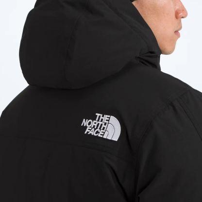 Men'S Frayed Hooded Down Jacket-TNF Black