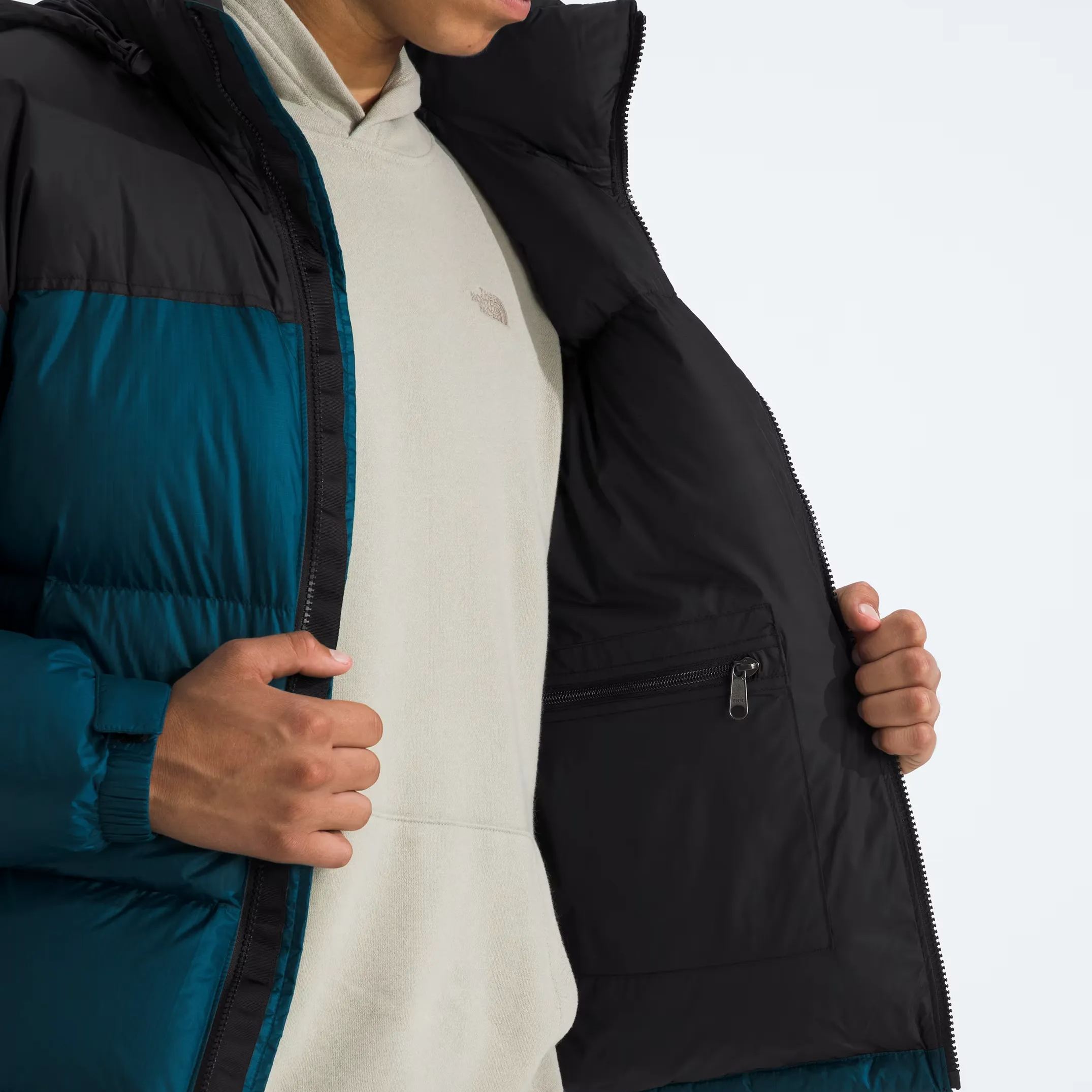 Men’s Retro Nuptse Jacket-Midnight Petrol/TNF Black