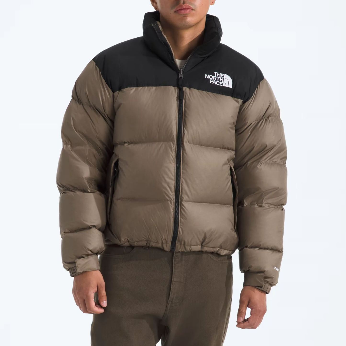 Men’s Retro Nuptse Jacket-Mocha Brown/TNF Black