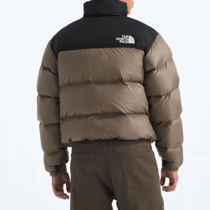 Men’s Retro Nuptse Jacket-Mocha Brown/TNF Black
