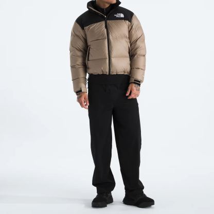 Men’s Retro Nuptse Jacket-Mushroom Grey/TNF Black