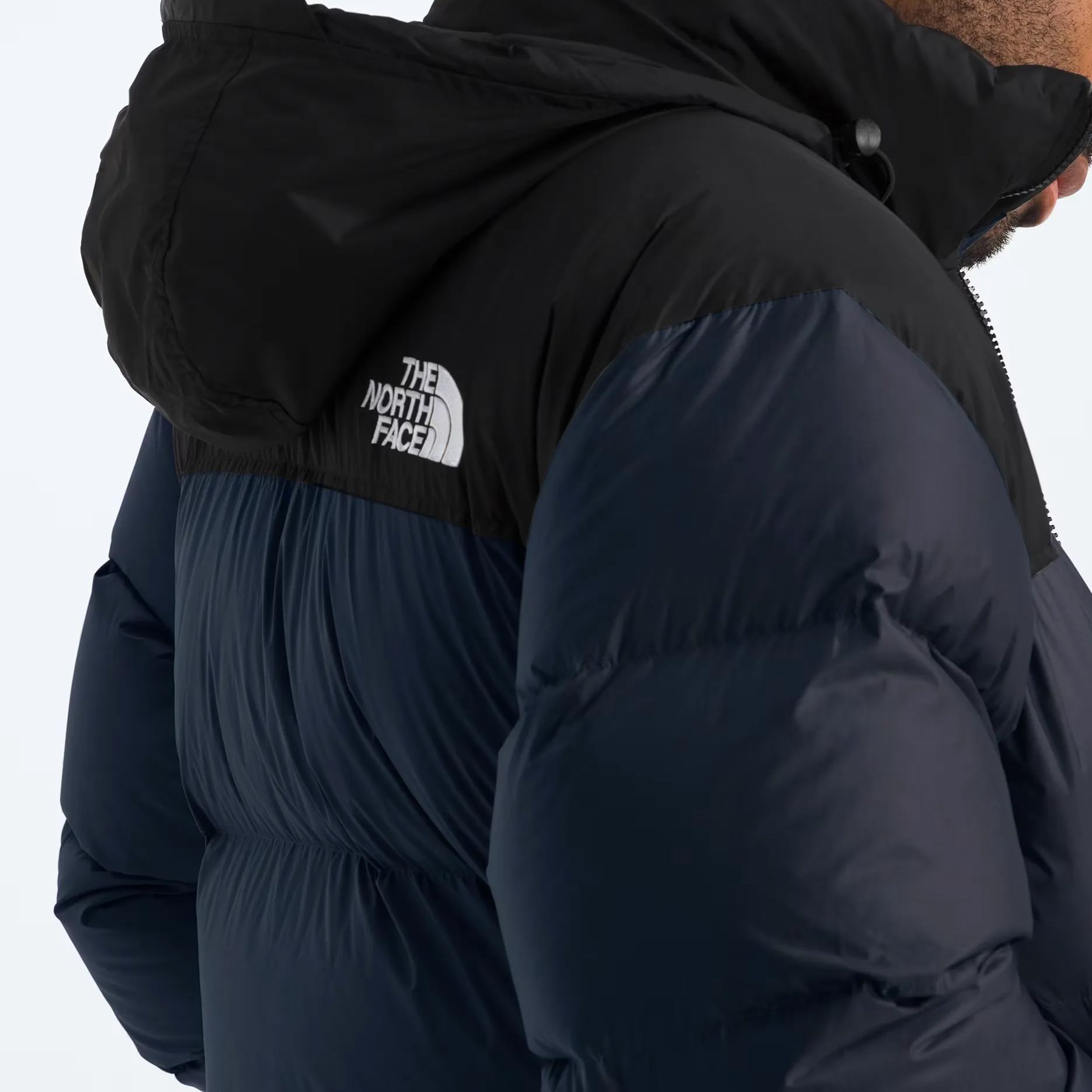Men’s Retro Nuptse Jacket-Summit Navy/TNF Black/Recycled Down