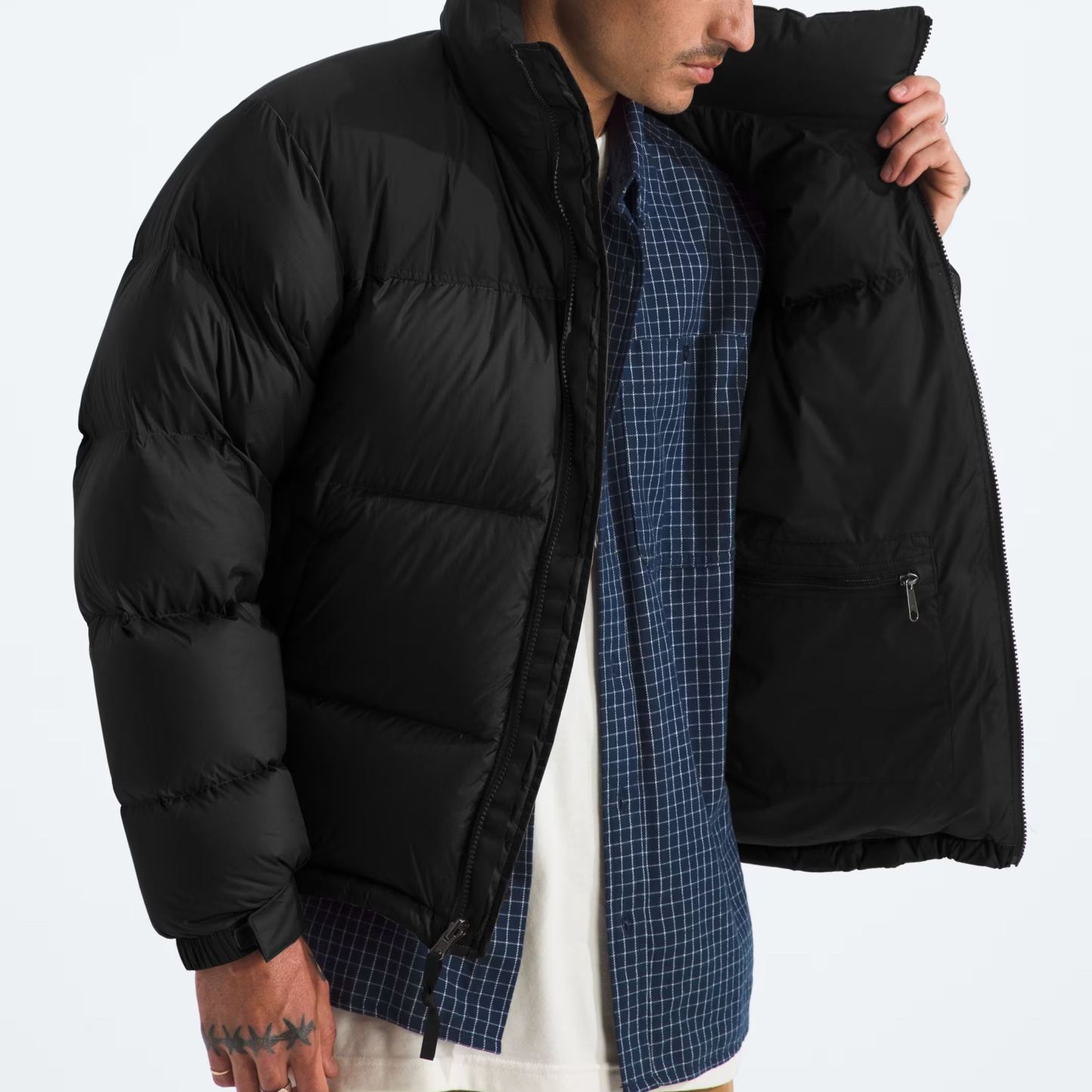 Men Retro Nuptse Jacket-TNF Black