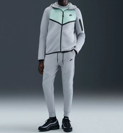 Men Fleece Full-Zip Jacket + Joggers Set